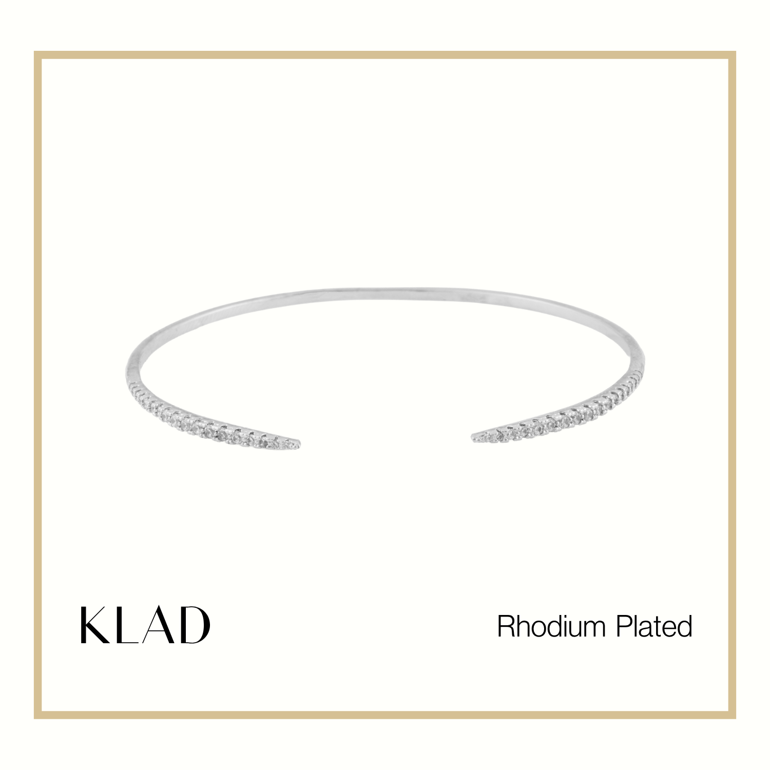Taryn Thin Bangles in Rhodium