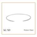 Taryn Thin Bangles in Rhodium