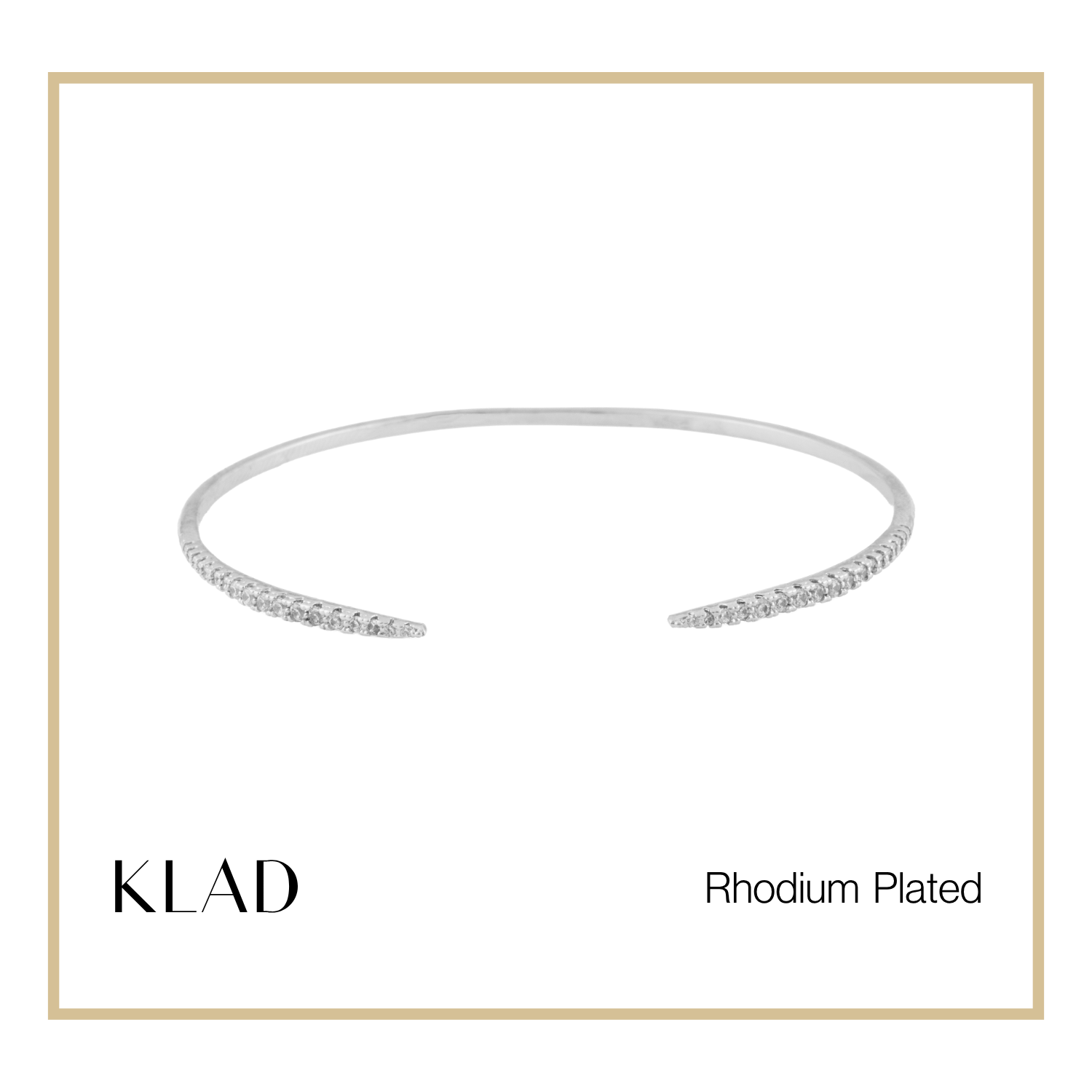 Taryn Thin Bangles in Rhodium