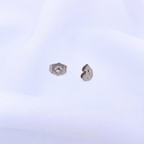 Classic Earring Lock in Rhodium