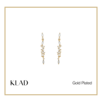 Bria Thin Dangling Earrings in Gold