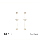 Blair Thin Dangling Earrings in Gold