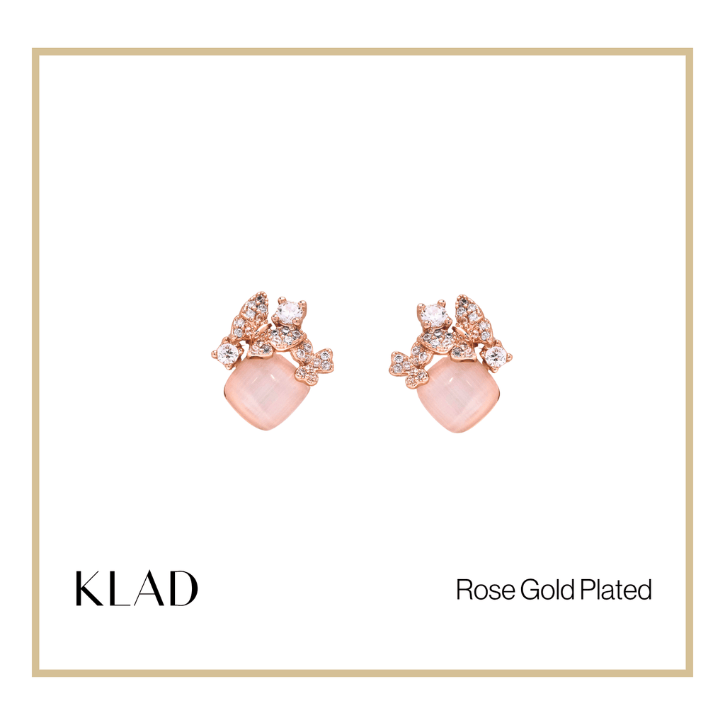 Everie Stud Earrings in Rose Gold