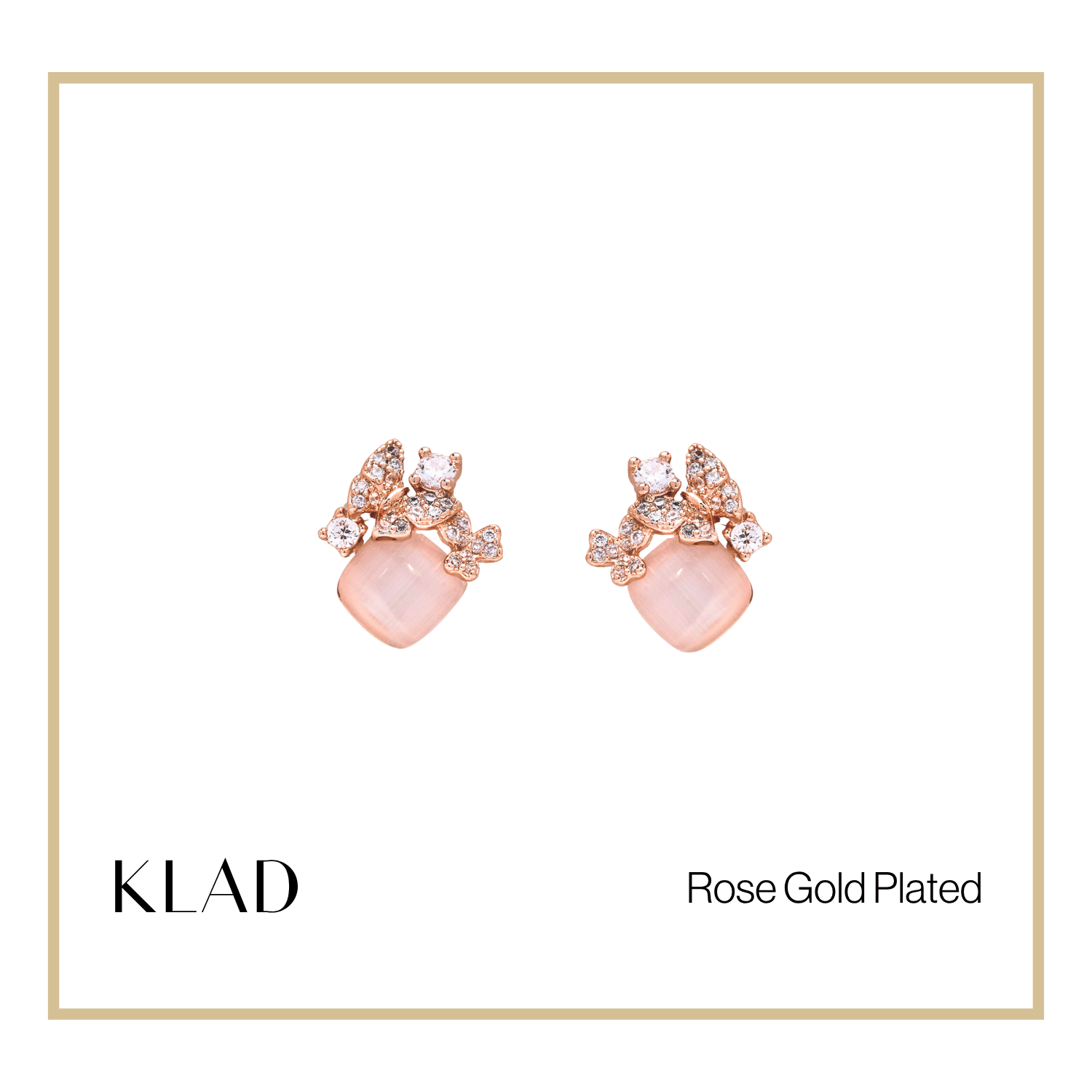 Everie Stud Earrings in Rose Gold