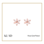 Eva Stud Earrings in Rose Gold