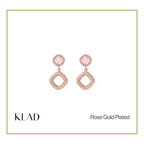 Eliza Dangling Earrings in Rose Gold