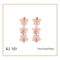 Carolyn Dangling Earrings in Rose Gold
