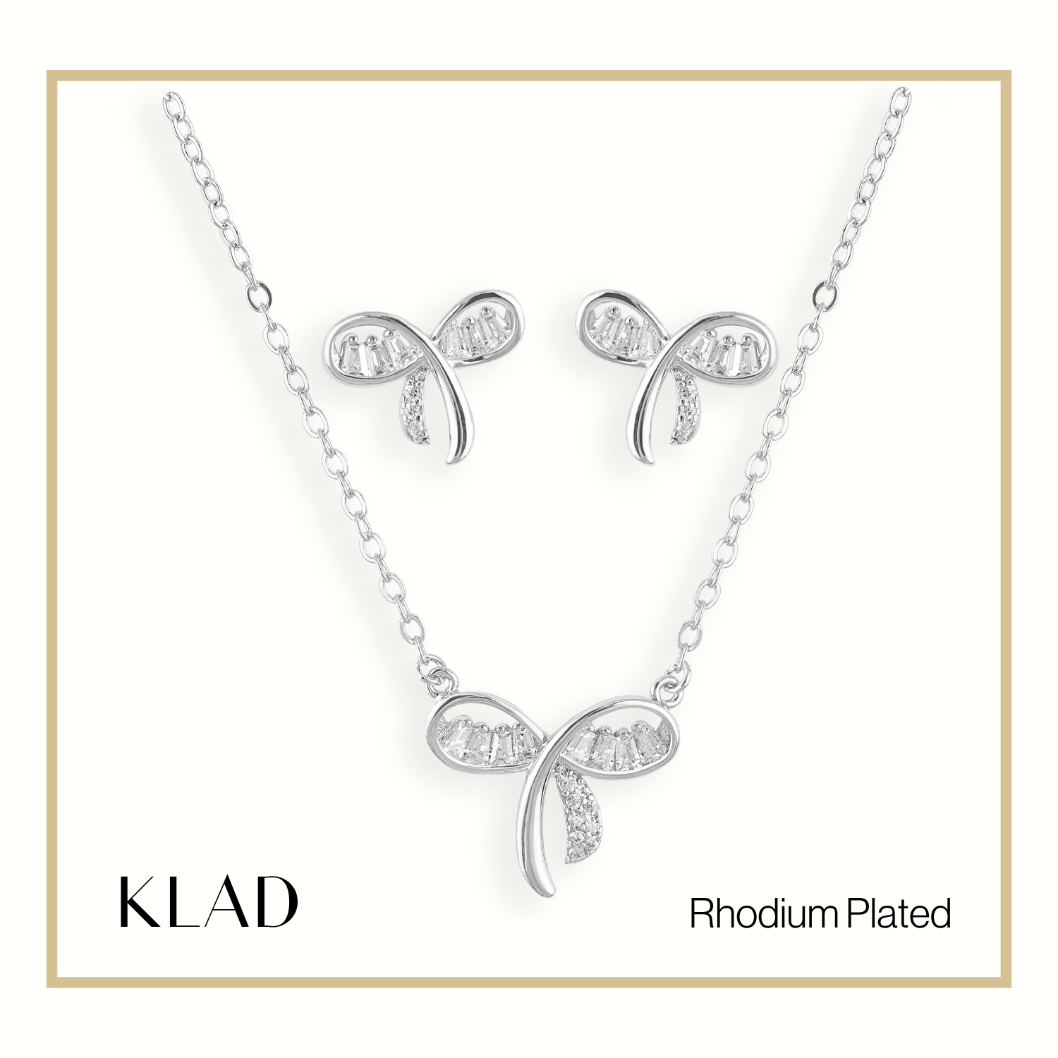Meika Jewelry Set in Rhodium