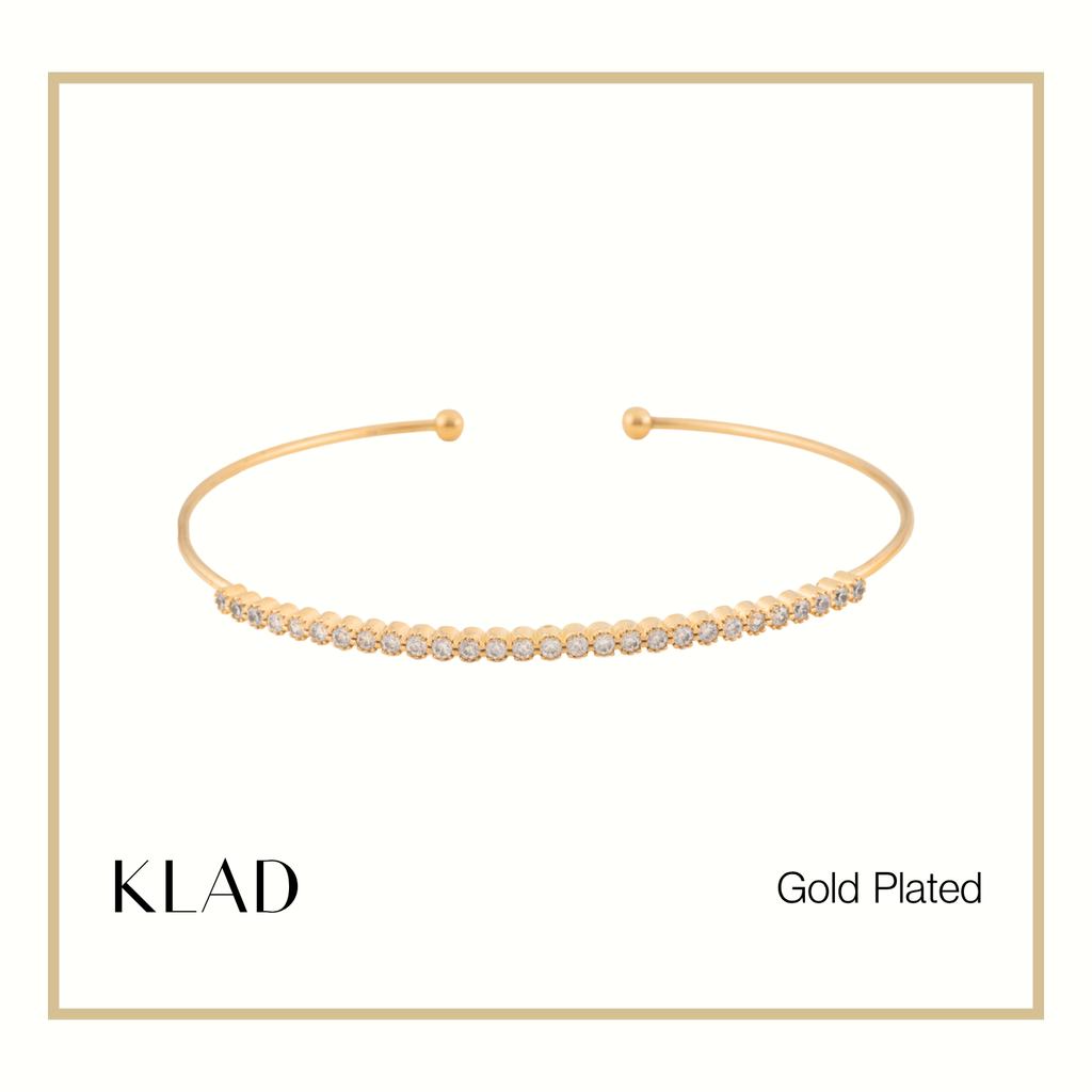 Tori Thin Bangles in Gold