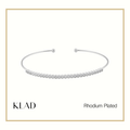 Tori Thin Bangles in Rhodium