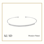 Tori Thin Bangles in Rhodium