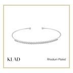 Tori Thin Bangles in Rhodium