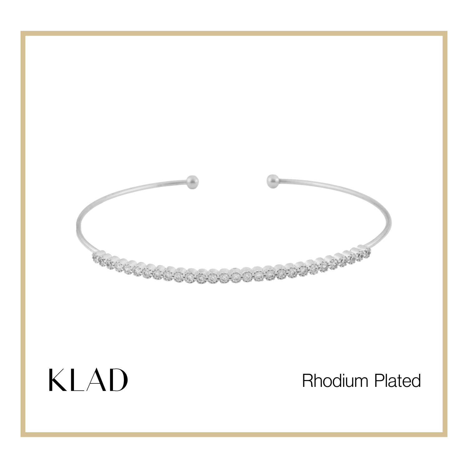 Tori Thin Bangles in Rhodium