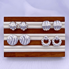 KLAD-C036 Earrings in Rhodium