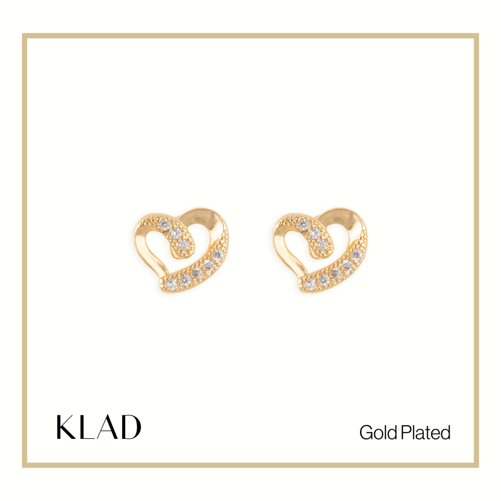 Marie Stud Earrings in Gold