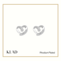 Marie Stud Earrings in Rhodium