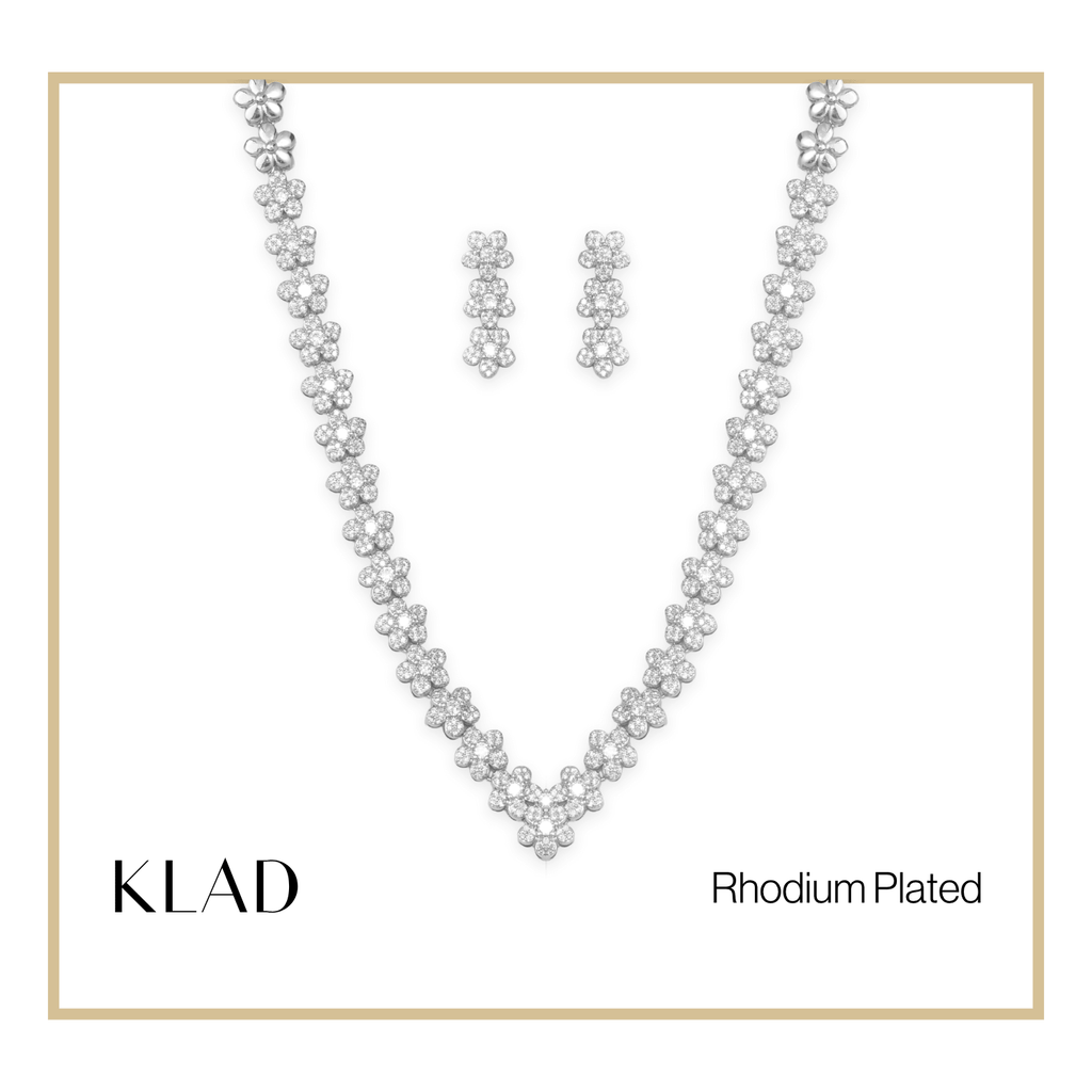 Evaleen Set in Rhodium