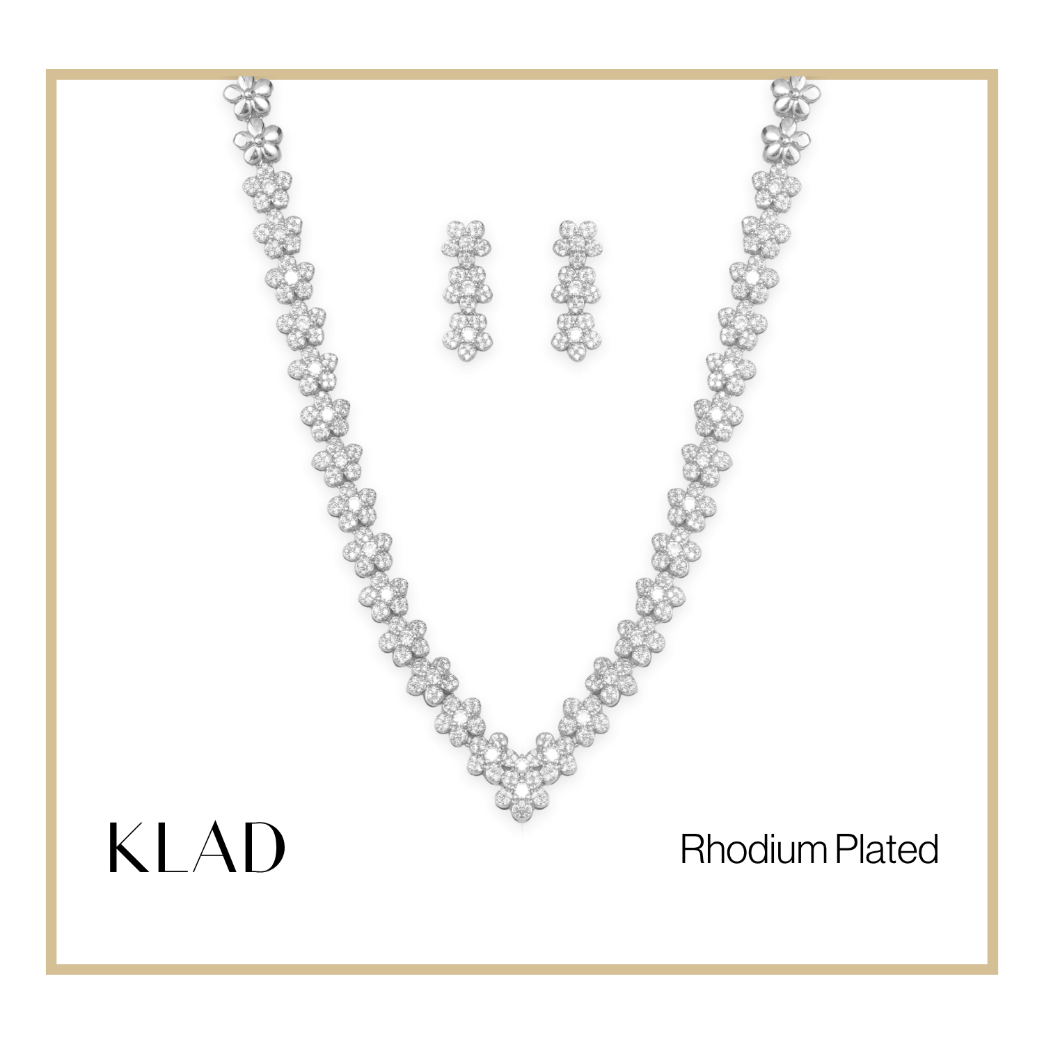 Evaleen Set in Rhodium