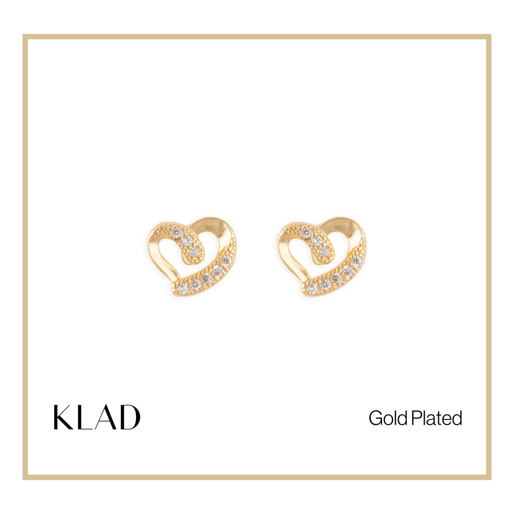 Marie Stud Earrings in Gold