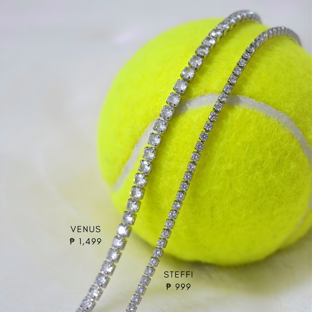 Steffi & Venus Tennis Bracelets in Rhodium