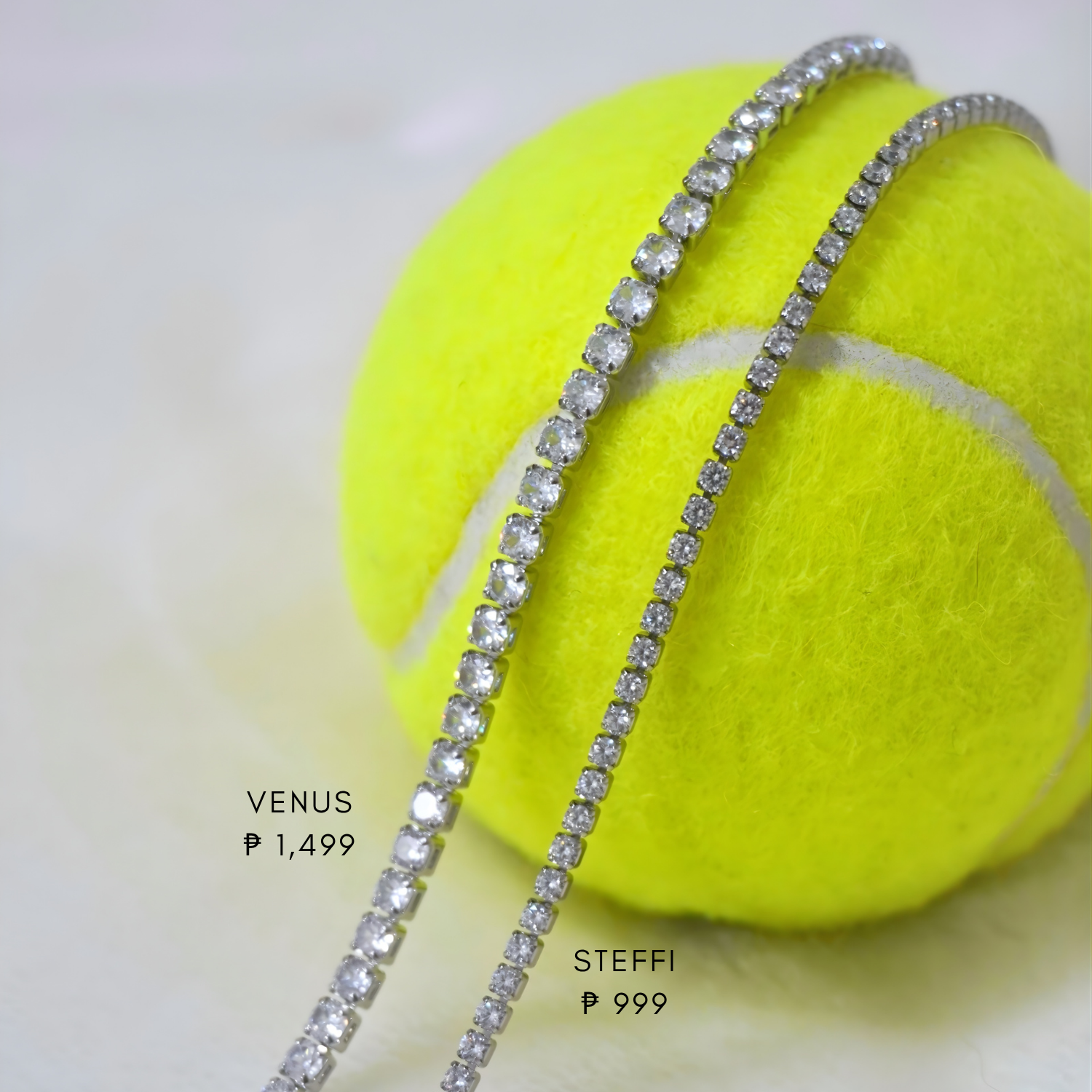 Steffi & Venus Tennis Bracelets in Rhodium