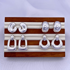 KLAD-C004 Earrings in Rhodium