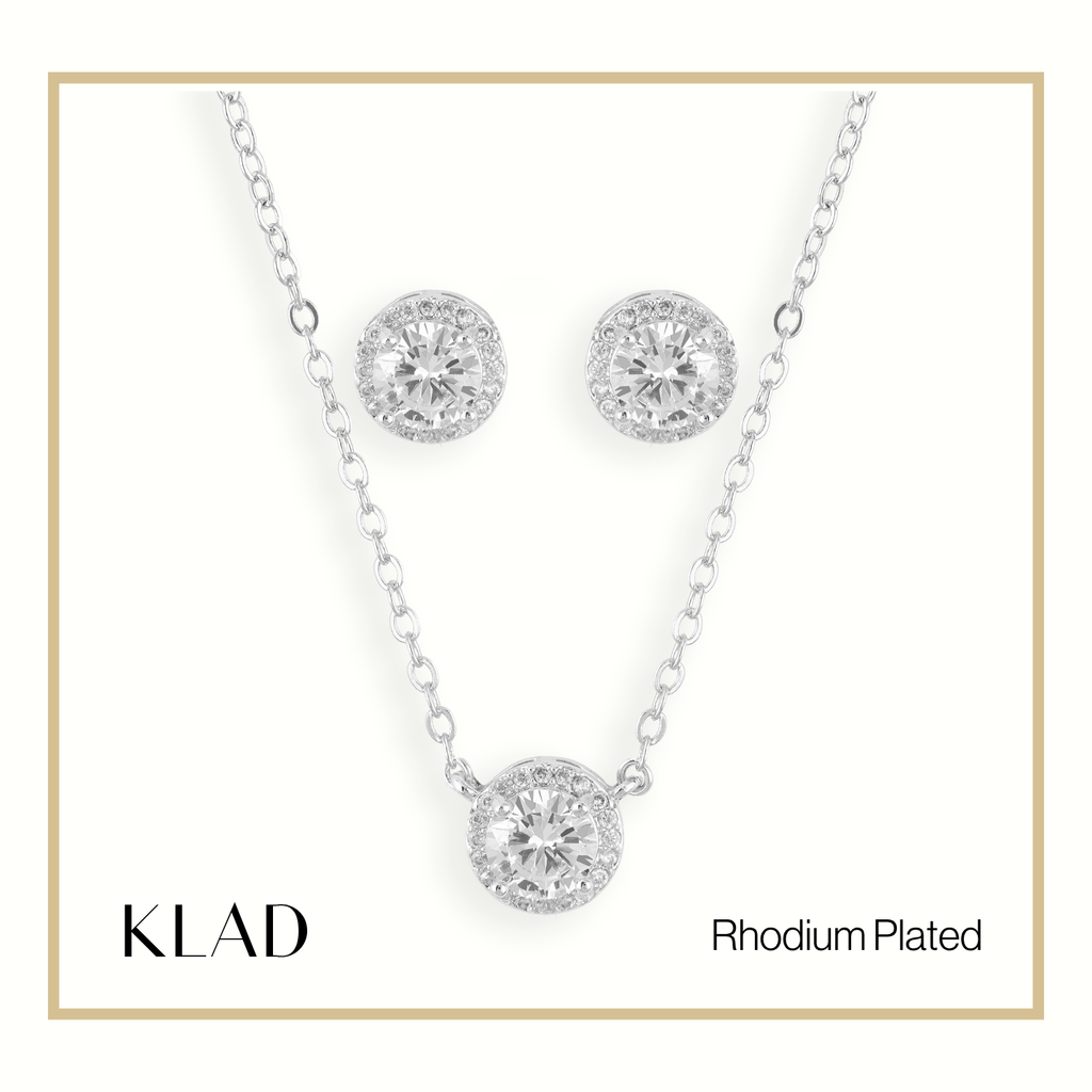 Shina Jewelry Set in Rhodium