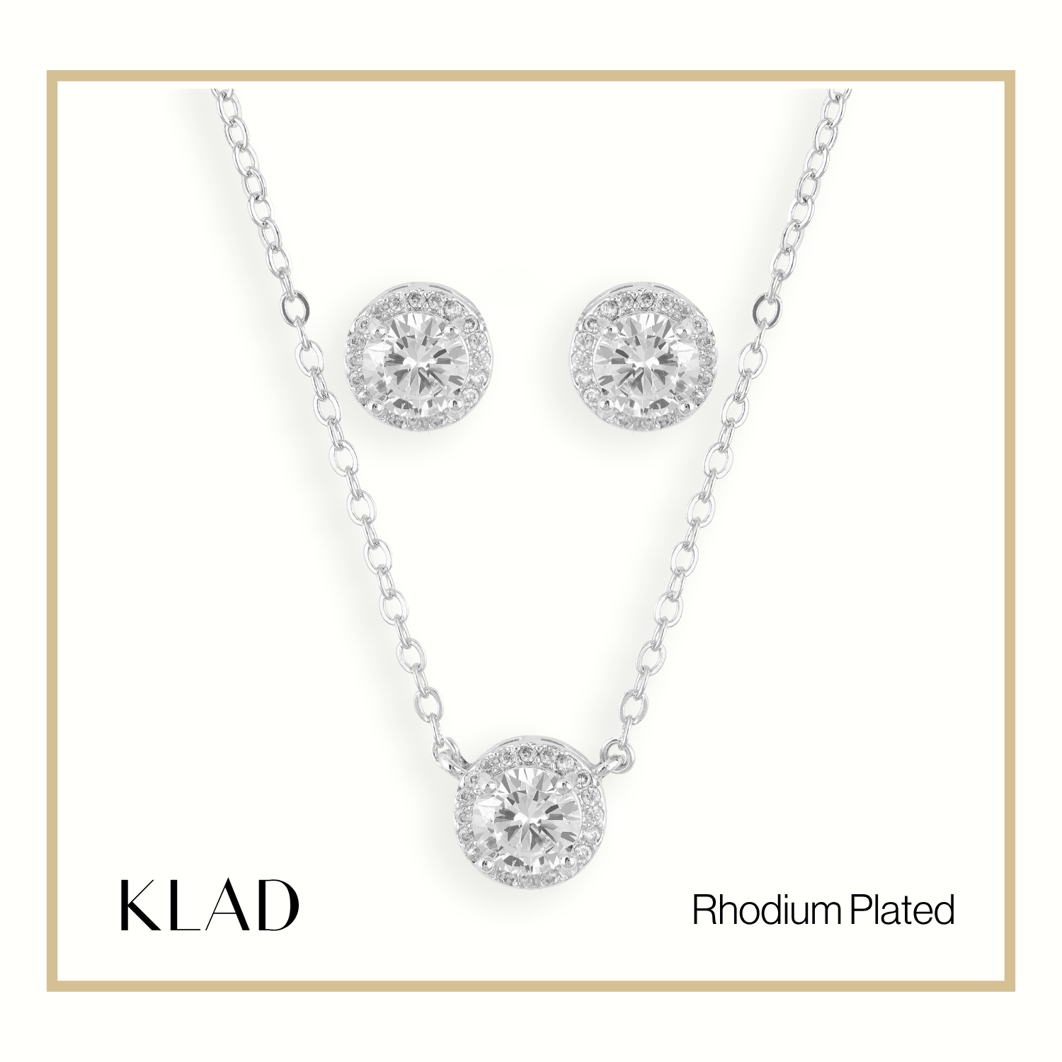 Shina Jewelry Set in Rhodium