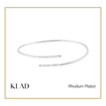 Tatiana Thin Bangles in Rhodium