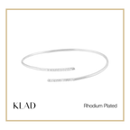 Tatiana Thin Bangles in Rhodium
