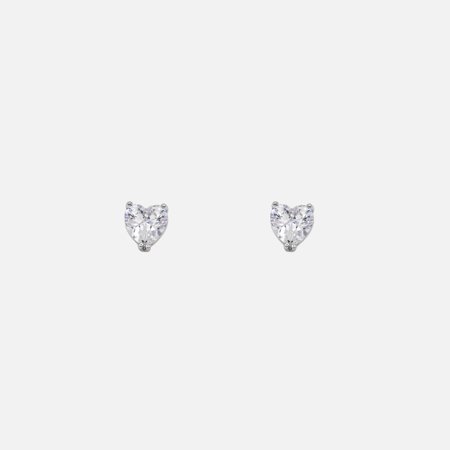 Zelda Stud Earrings in Rhodium