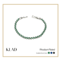Barliz Emerald Bracelet in Rhodium
