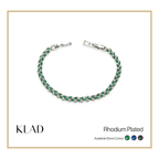 Barliz Emerald Bracelet in Rhodium