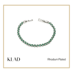 Barliz Emerald Bracelet in Rhodium