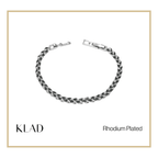 Barliz Onyx Bracelet in Rhodium