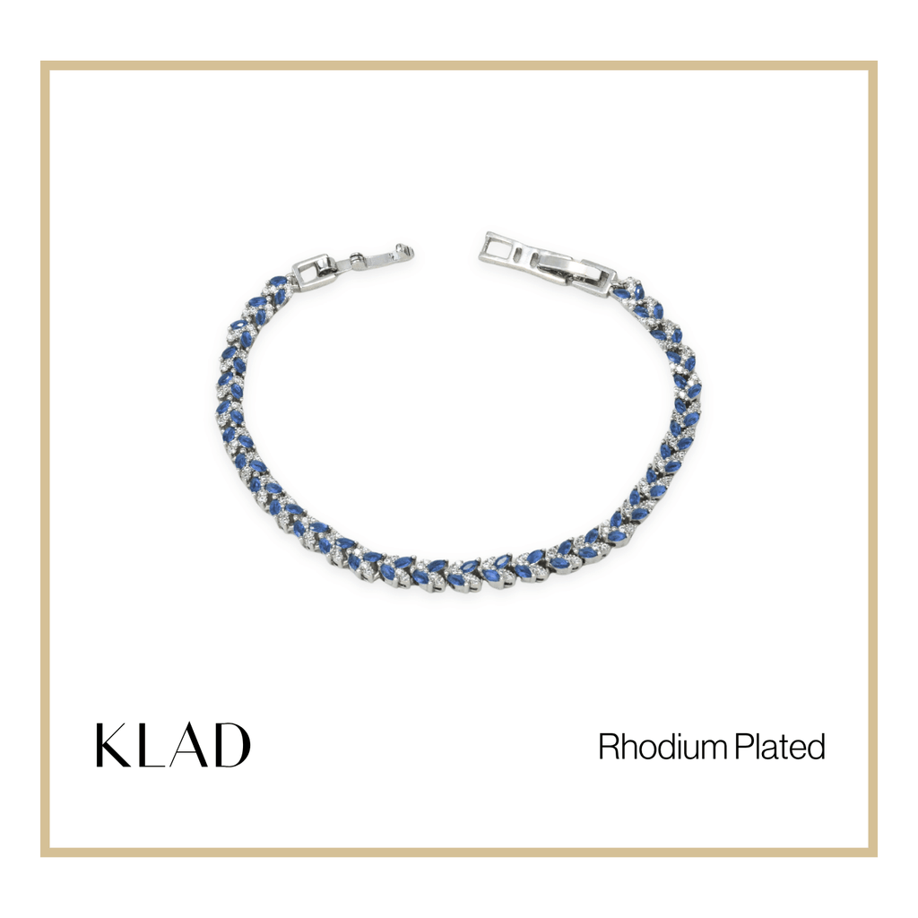 Barliz Sapphire Bracelet in Rhodium