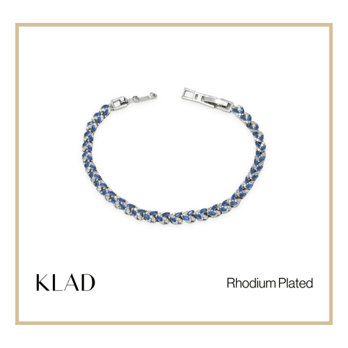 Barliz Sapphire Bracelet in Rhodium