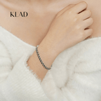 Barliz Onyx Bracelet in Rhodium