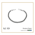 Barliz Onyx Bracelet in Rhodium