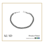 Barliz Onyx Bracelet in Rhodium