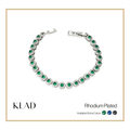 Beloriz Emerald Bracelet in Rhodium
