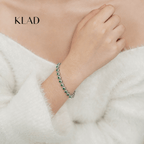 Beloriz Emerald Bracelet in Rhodium