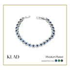 Beloriz Sapphire Bracelet in Rhodium