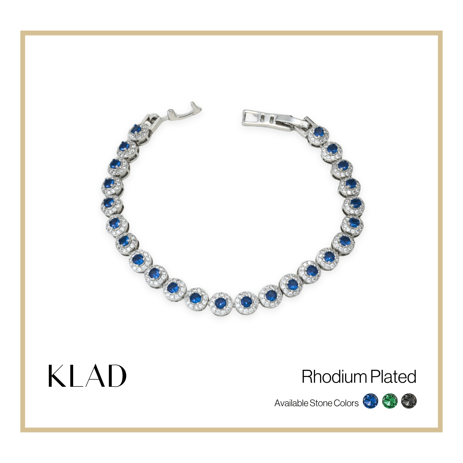 Beloriz Sapphire Bracelet in Rhodium