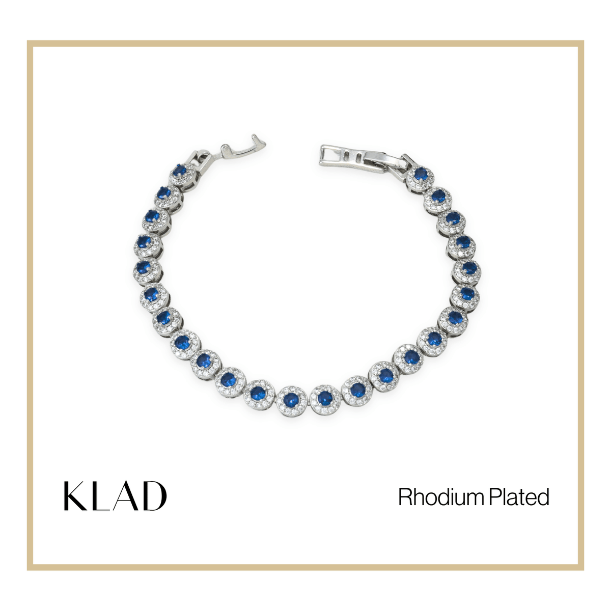 Beloriz Sapphire Bracelet in Rhodium