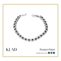Beloriz Onyx Bracelet in Rhodium