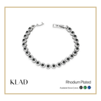 Beloriz Onyx Bracelet in Rhodium