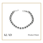 Beloriz Onyx Bracelet in Rhodium