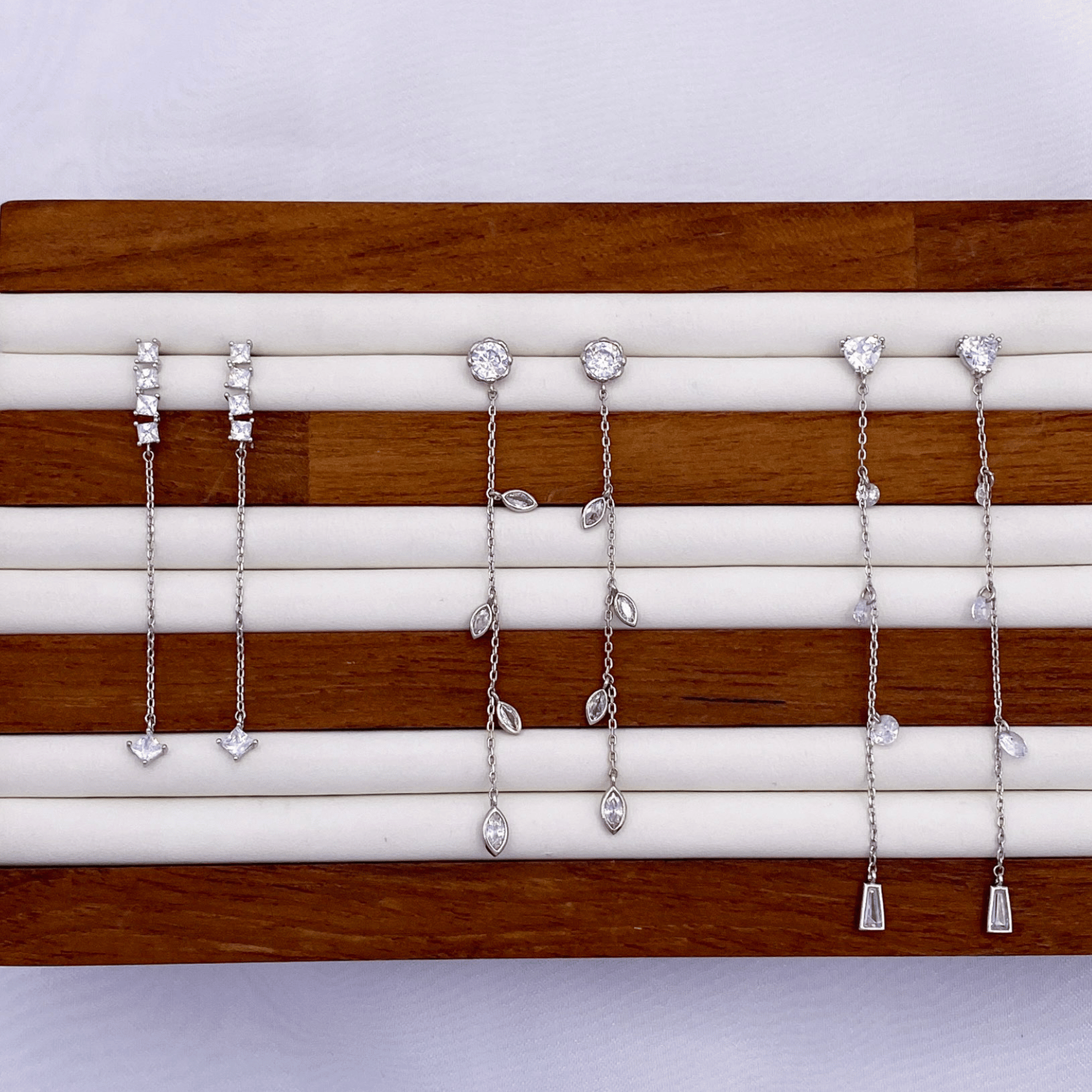 Berenice, Brooke, Brianna  Earrings in Rhodium