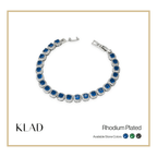Bervaine Sapphire Bracelet in Rhodium